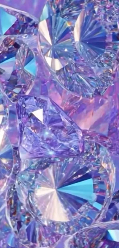 Vibrant purple gemstone crystal mobile wallpaper