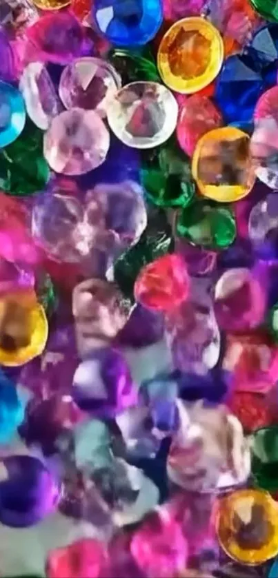 Vibrant multicolored gemstones close-up wallpaper.
