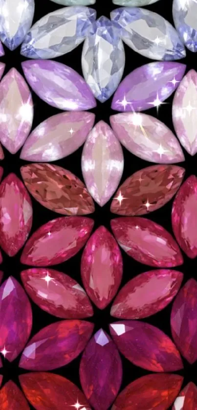 Bright gemstone pattern wallpaper with a gradient effect.