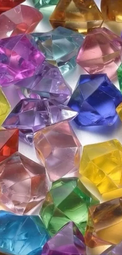 Colorful gemstones and crystals wallpaper.