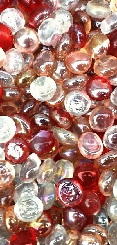 Vibrant red and white gemstone texture wallpaper