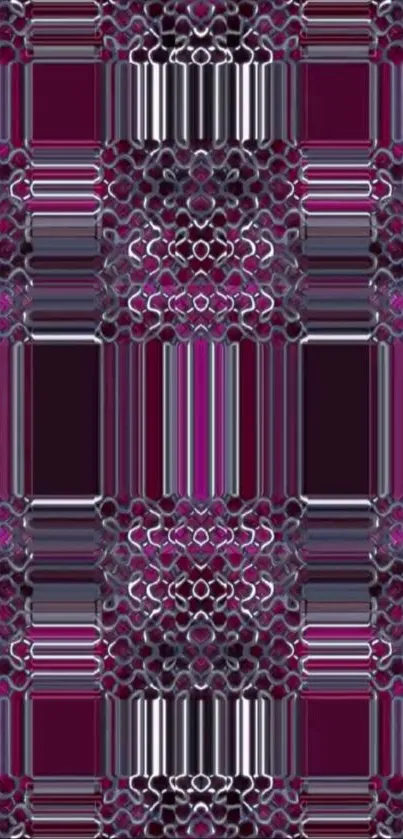 Intricate purple geometric pattern wallpaper.