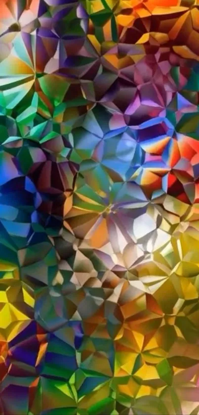 Geometric multicolor wallpaper with abstract patterns.