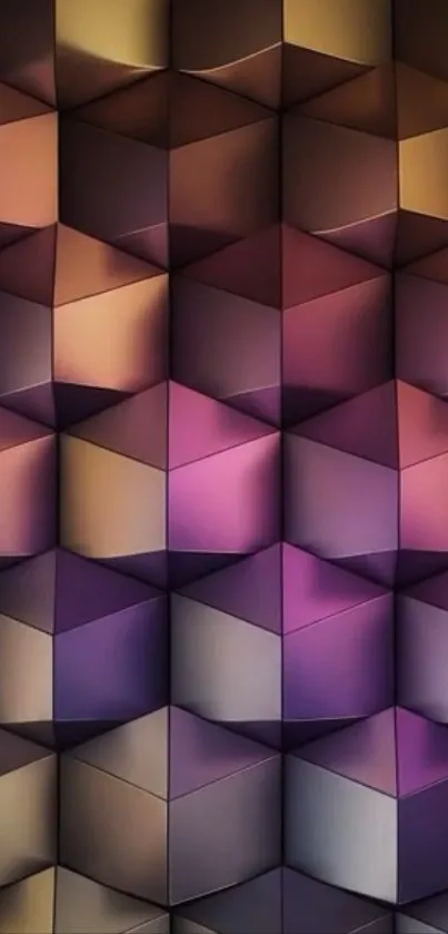Vibrant 3D geometric cube pattern wallpaper.