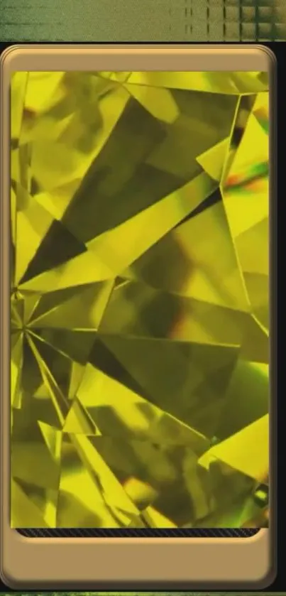 Geometric abstract gold wallpaper design for mobile.