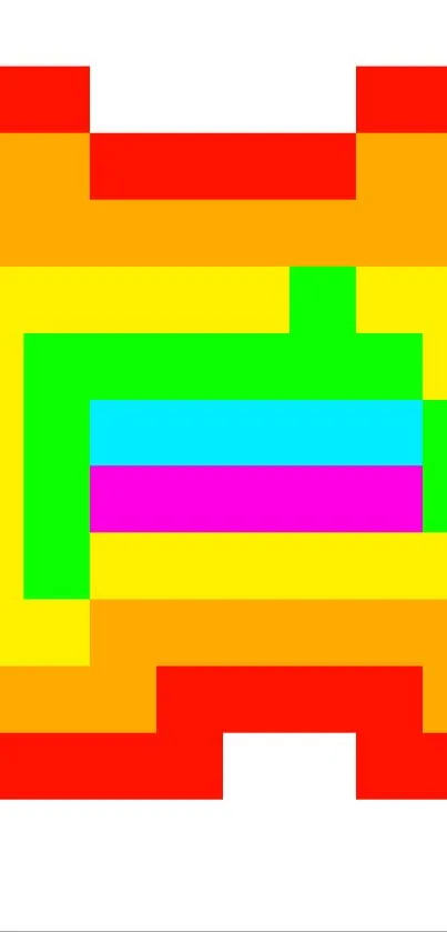 Vibrant geometric mobile wallpaper in bold colors.