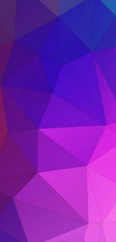 Vibrant geometric wallpaper with purple and pink hues.