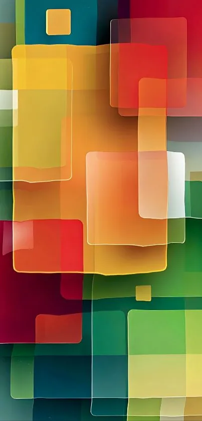 Vibrant geometric design with colorful overlapping rectangles.