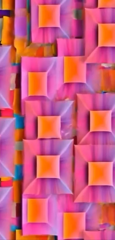 Vibrant geometric patterns with colorful squares and abstract design.