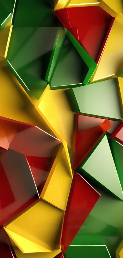 Vibrant geometric pattern with 3D shapes