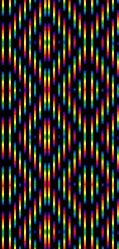 Colorful geometric pattern with vibrant lines.
