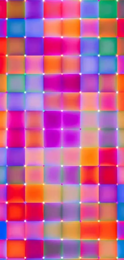 Vibrant multicolor geometric wallpaper design.