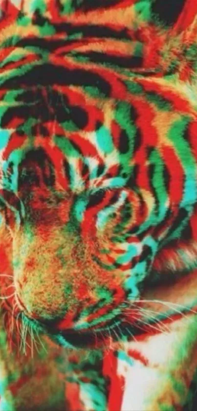 3D effect tiger wallpaper with vivid colors