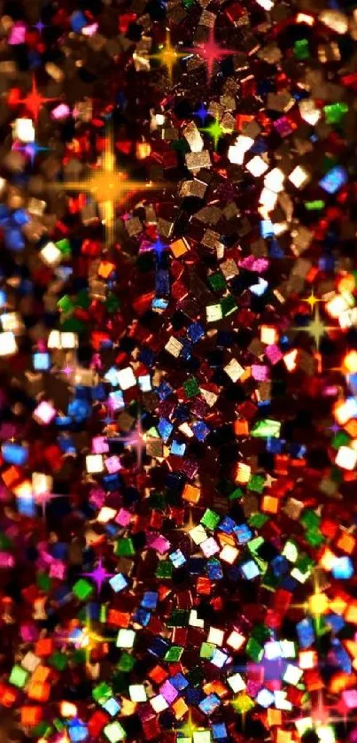 Vibrant colorful glitter mobile wallpaper.