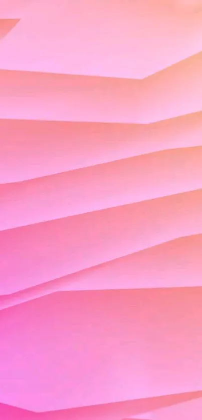 Abstract gradient wallpaper in pink and peach hues with layered design.