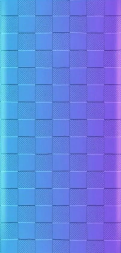 Vibrant mobile wallpaper with gradient checkered pattern