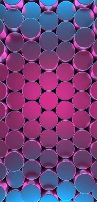 Gradient circles in pink and blue tones create a vibrant mobile wallpaper.