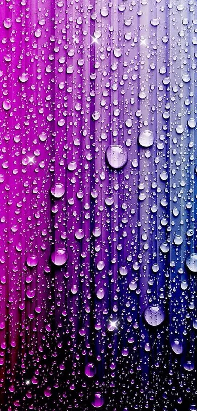 Abstract gradient wallpaper with water droplets in vibrant colors.