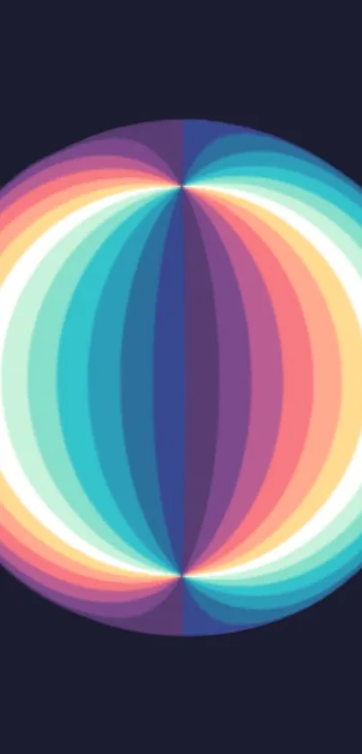 Colorful gradient glow in concentric patterns on a dark background.