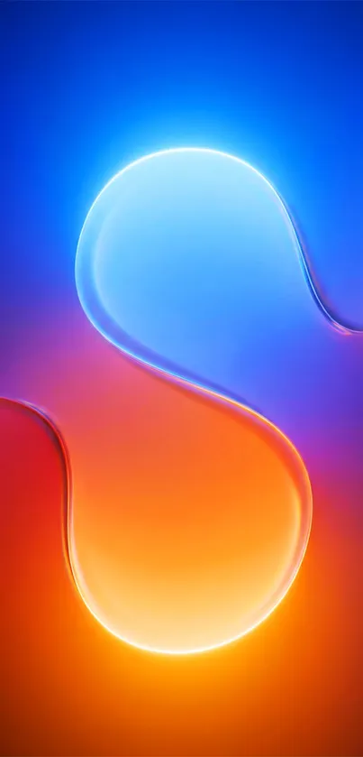Vibrant gradient light art with flowing shapes.