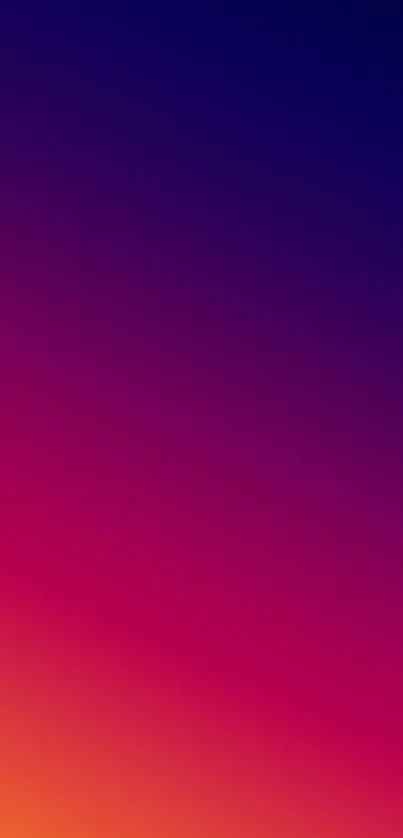 Vibrant gradient wallpaper with blue, purple, and orange hues.