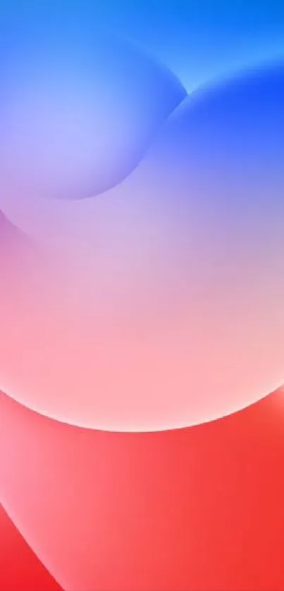 Vibrant gradient wallpaper with blue to red hues for mobile devices.