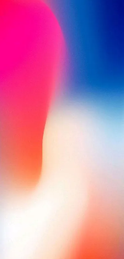 Vibrant gradient wallpaper with blue and pink hues for mobile devices.