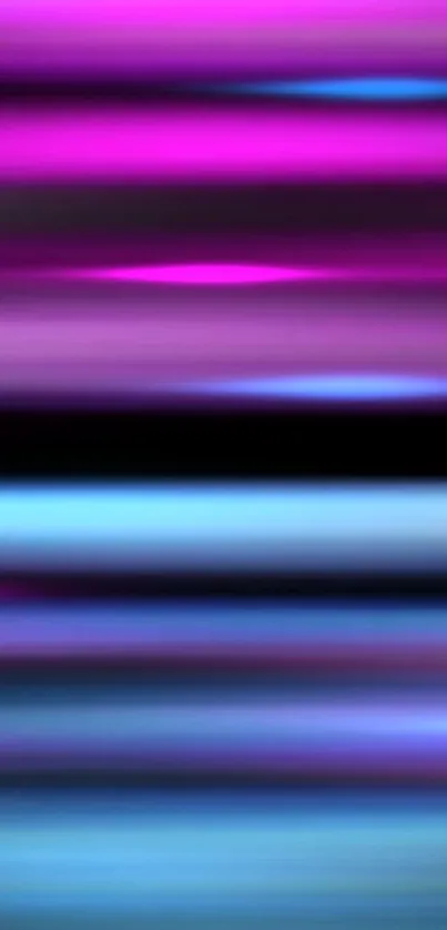 Vibrant purple and blue gradient wallpaper with abstract stripes.