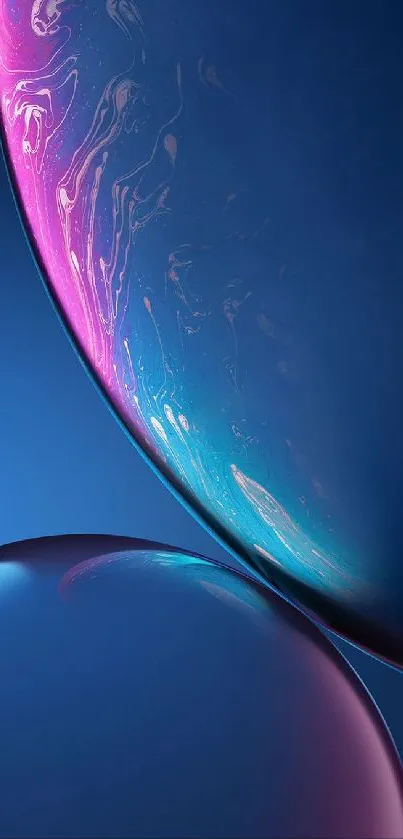 Abstract blue and pink mobile wallpaper design.