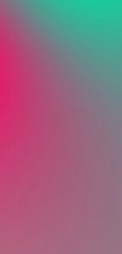 Vibrant pink and teal gradient wallpaper for mobile phones.