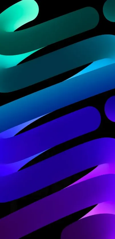 Vibrant blue and purple gradient wallpaper with abstract design.