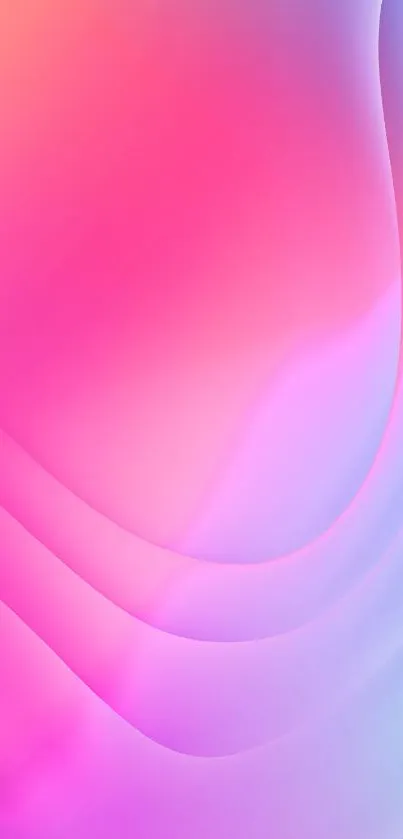 Vibrant gradient wallpaper with pink and blue hues.