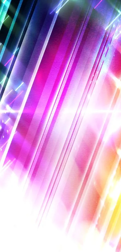 Vibrant gradient mobile wallpaper with streaks in multicolor abstract design.