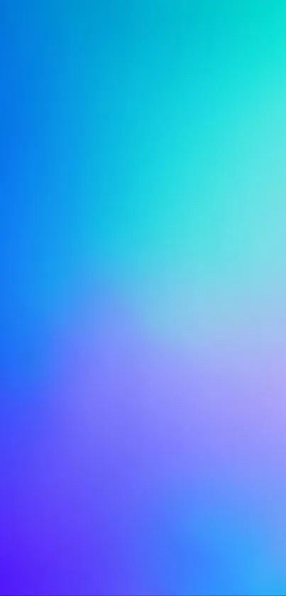 Turquoise and blue gradient wallpaper for mobile screen with modern design.