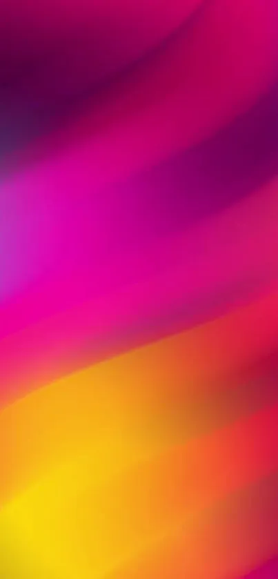 Vibrant gradient wallpaper with pink and yellow hues for mobile phones.