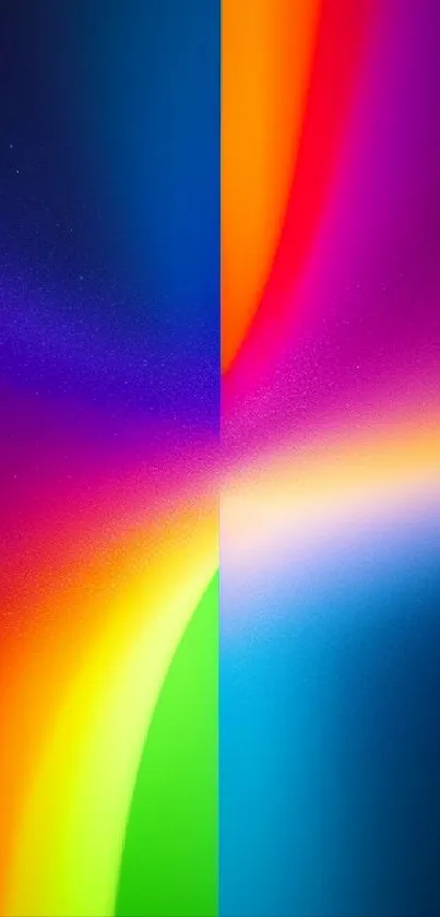 Vibrant, colorful gradient wallpaper for mobile display.