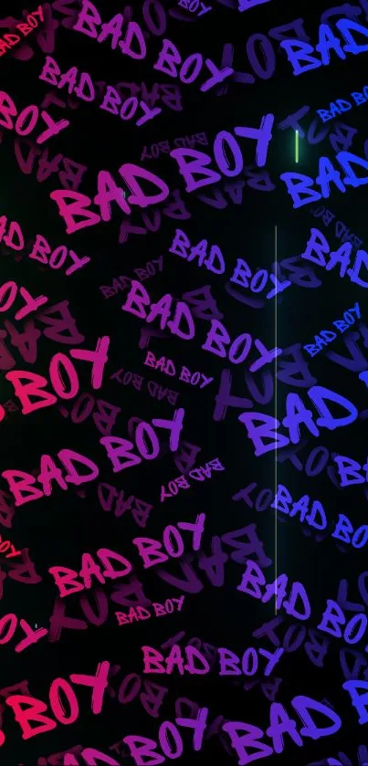 Colorful graffiti-style 'Bad Boy' text on black background.