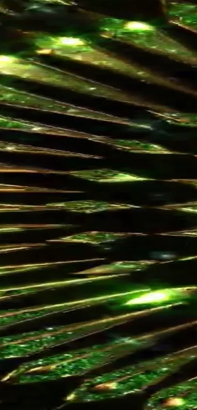 Vibrant green abstract phone wallpaper with glowing patterns.