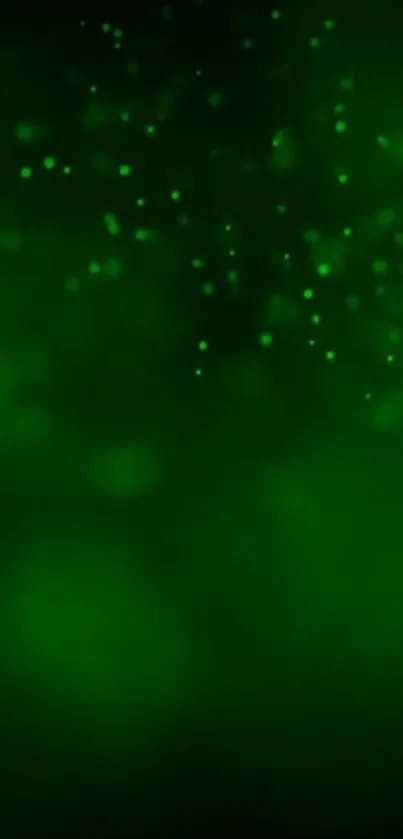 Vibrant green bokeh effect wallpaper for mobile phones.