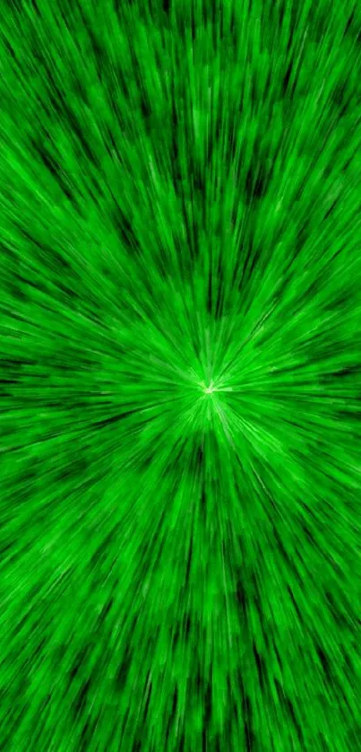 Vibrant, dynamic green burst wallpaper for mobile devices.