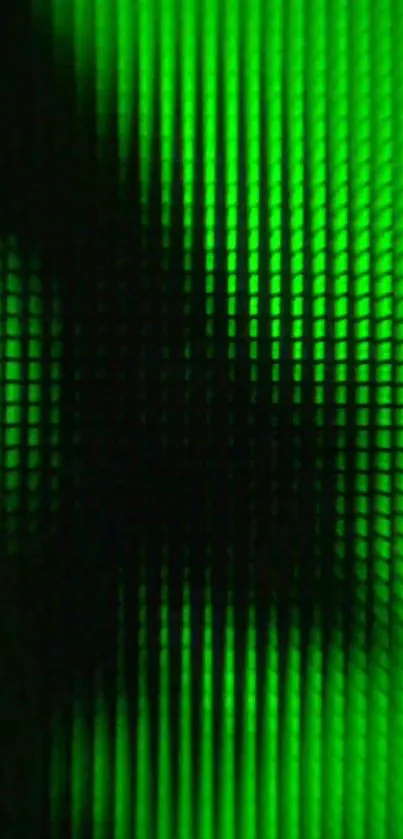 Vibrant green digital grid pattern wallpaper for mobile phones.