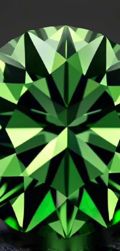 Vibrant emerald green gemstone wallpaper for mobile devices.