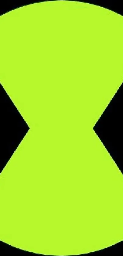 Vibrant neon green icon on a black background wallpaper.