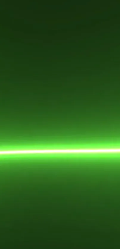 Green neon light mobile wallpaper with a bright beam across the screen.