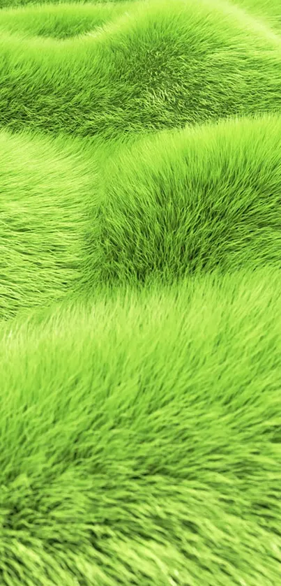 Lush and vibrant green wave texture wallpaper for mobile phones.