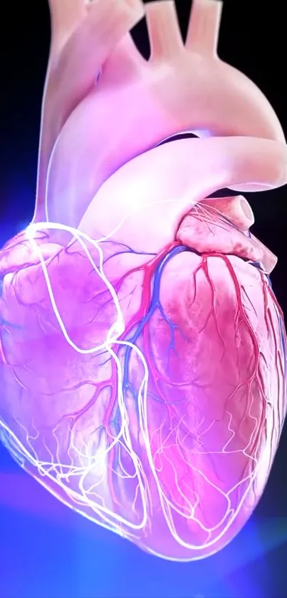 Detailed illustration of a vibrant human heart.