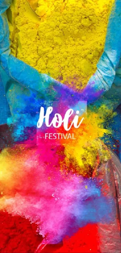 Colorful Holi festival powders wallpaper.