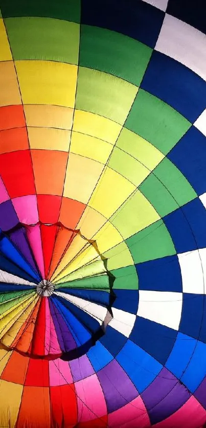 Colorful hot air balloon design as mobile wallpaper.