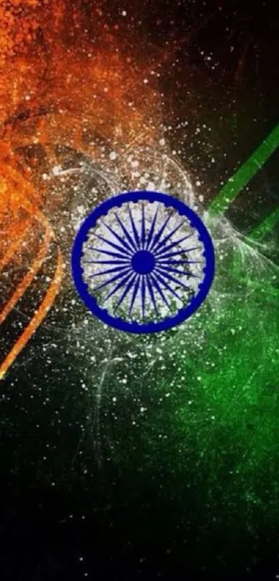 Vibrant Indian flag-inspired wallpaper.