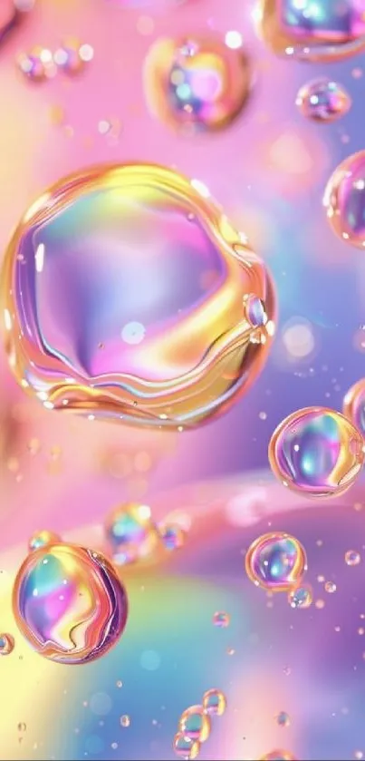 Colorful pastel bubbles floating in a dreamy abstract design.